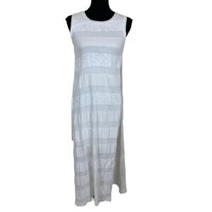 Italian Designer White Midi Tank Dress XS Resort Quiet Luxury HANITA Italia NEW